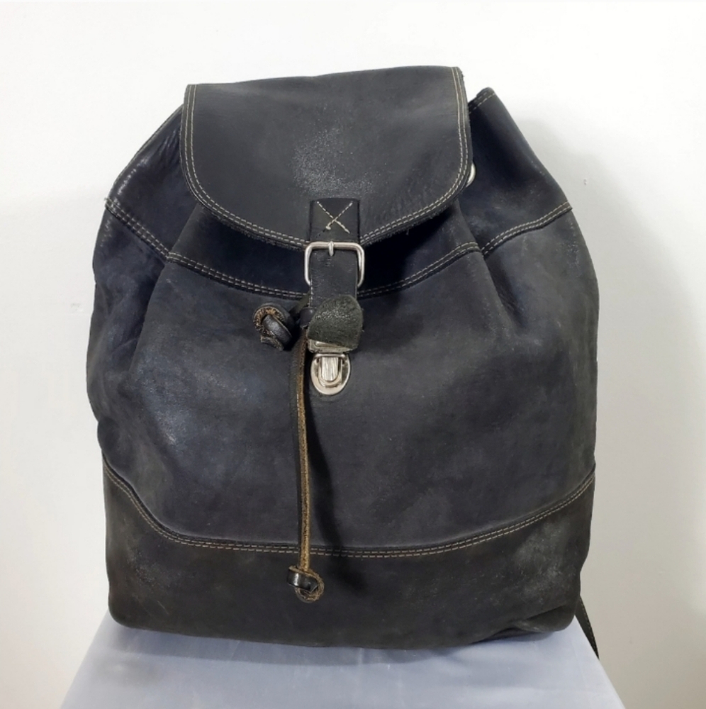 Rugby North America Rugged Roughneck Leather Big Backpack